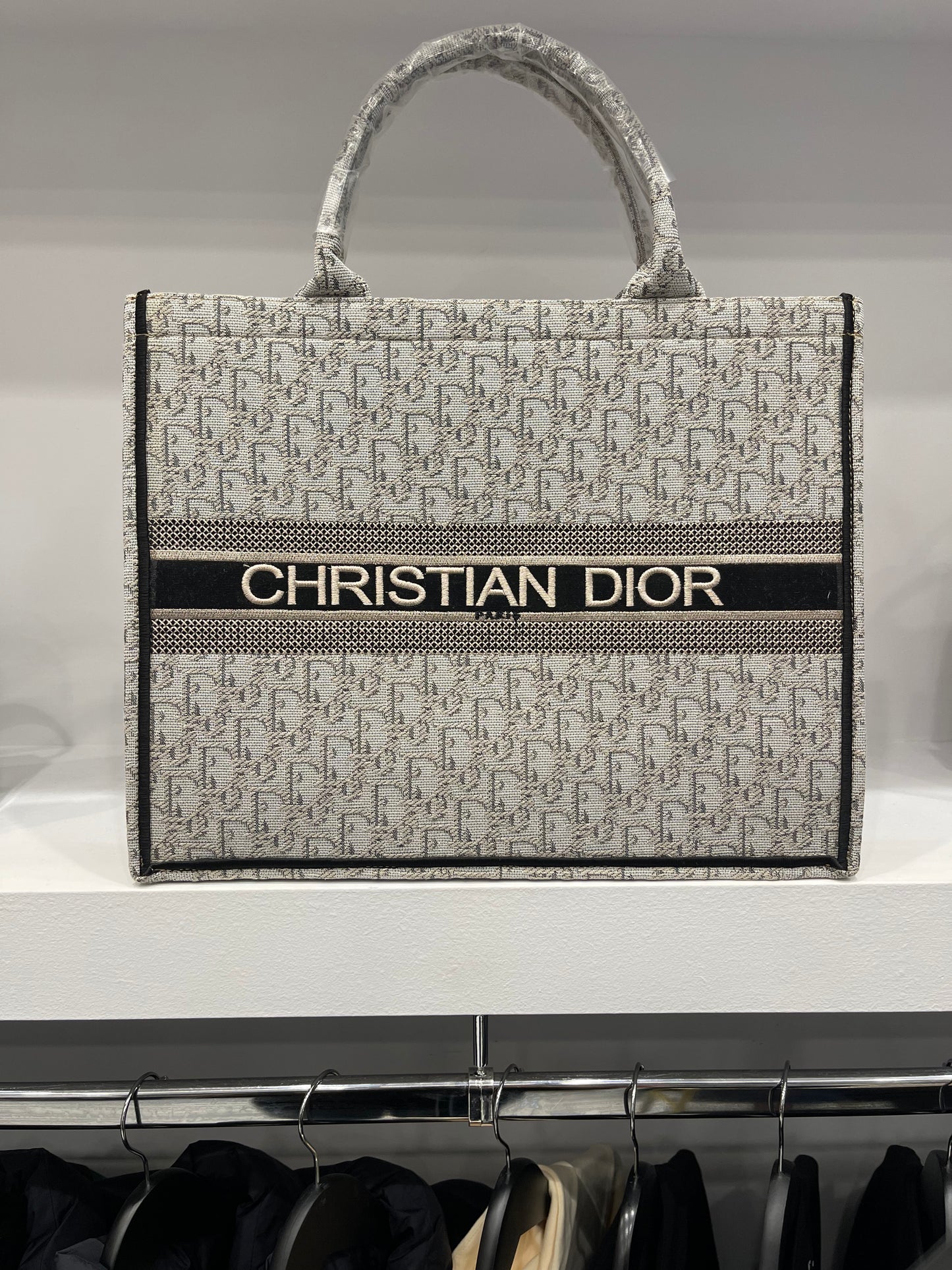 Christian Dior Book Tote - Canvas Beige