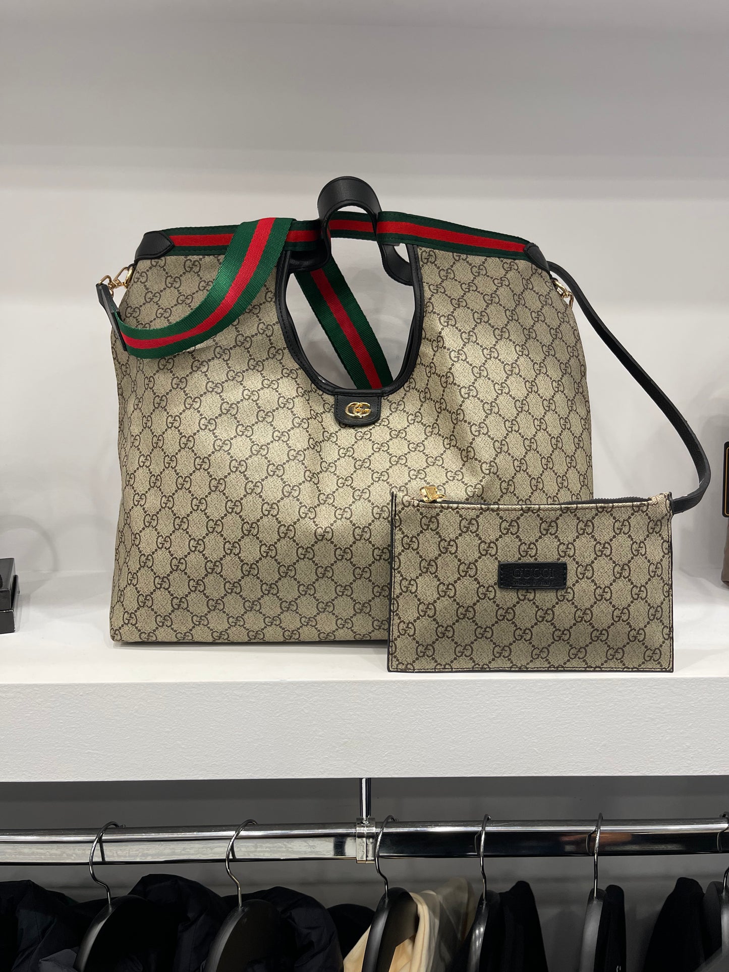 Gucci Giglio GG Supreme Tote Bag - Canvas