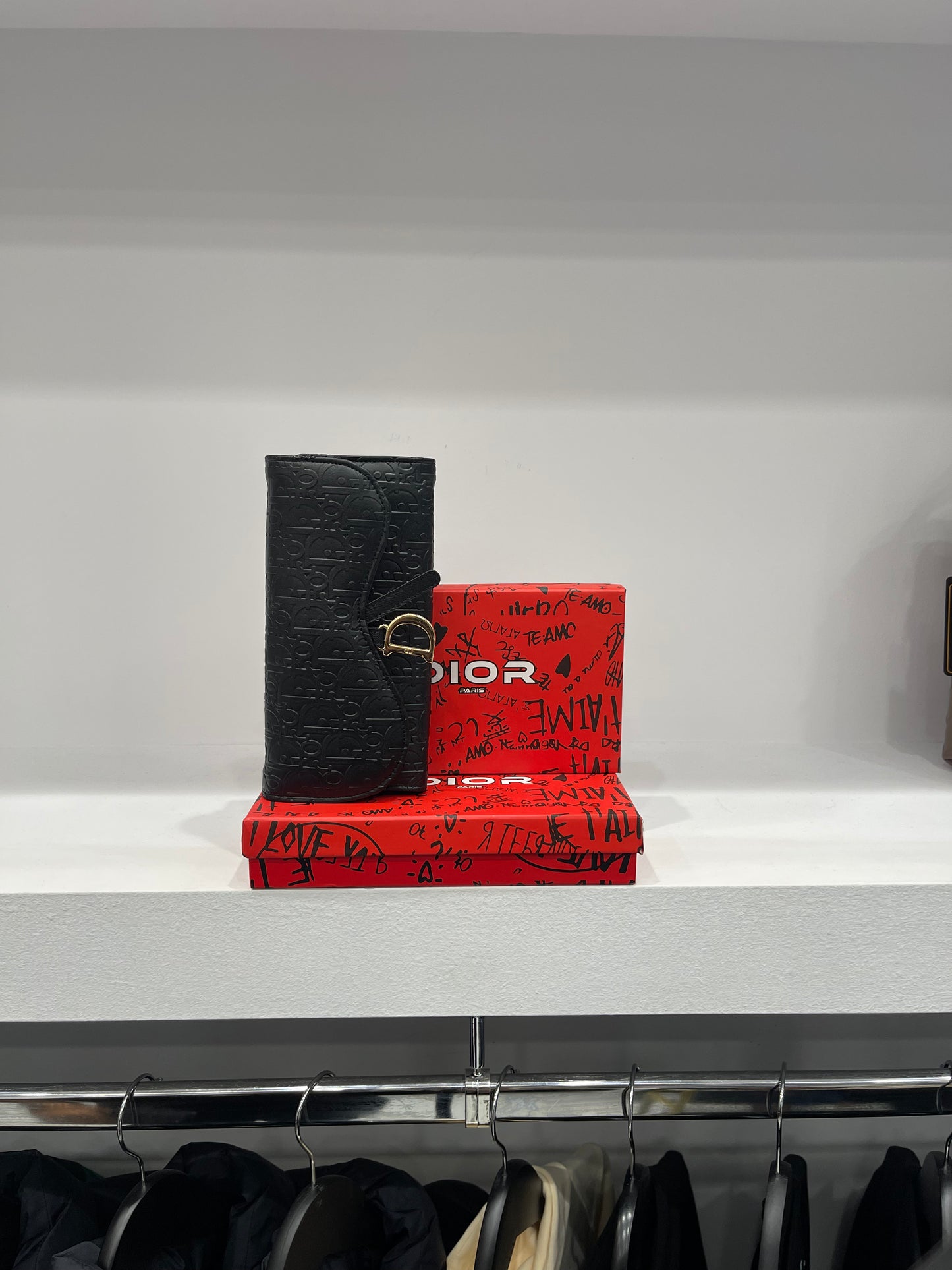 Christian Dior Oblique Jacquard Wallet - Black