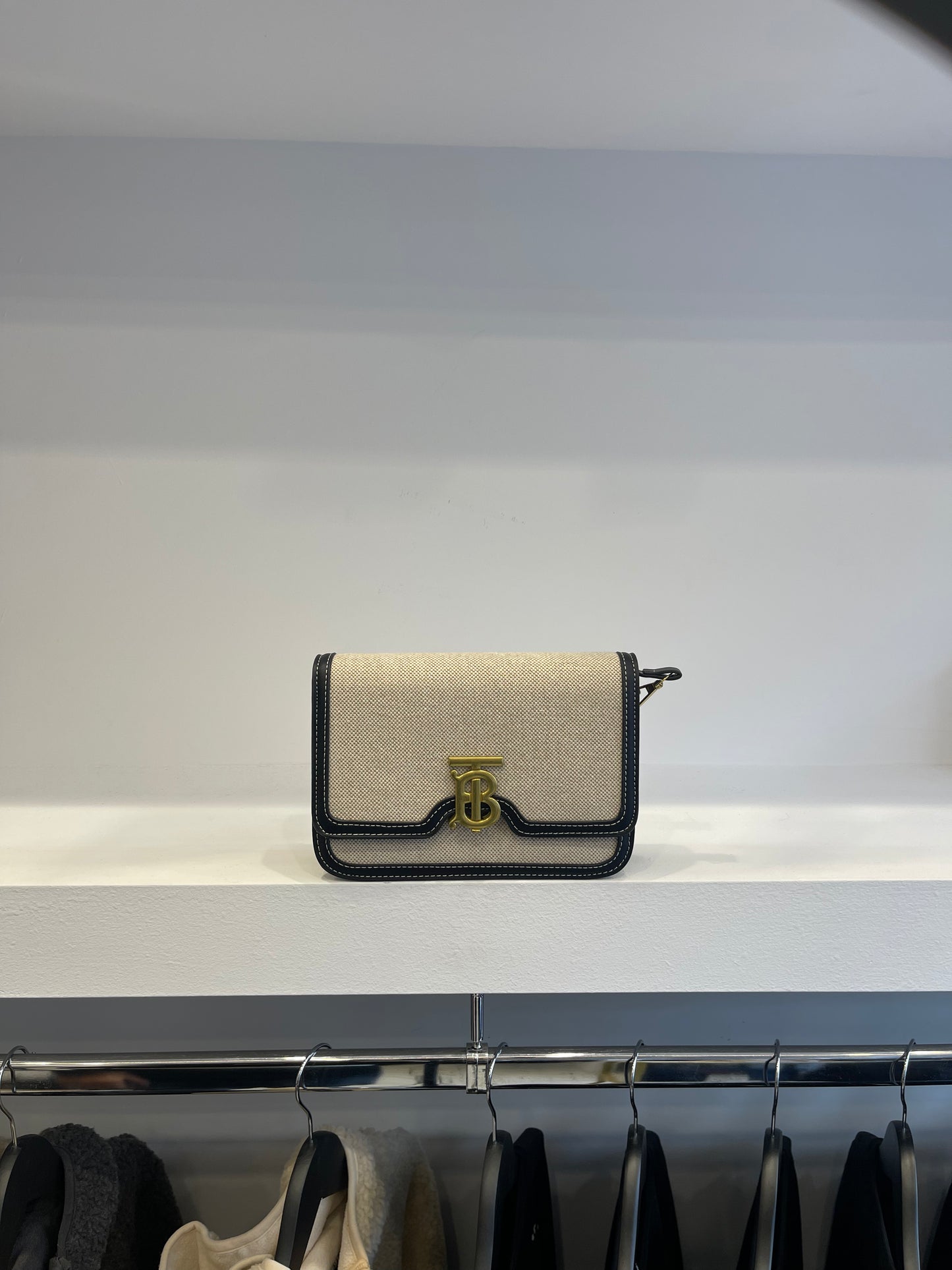 Burberry TB Shoulder Bag - Beige