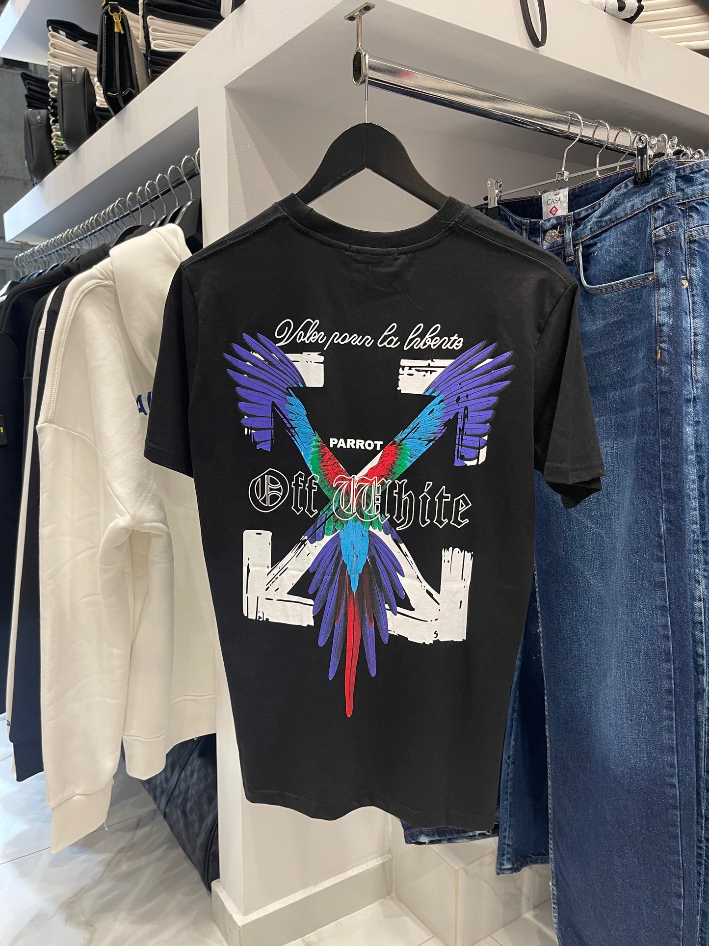 OffWhite Parrot Black - T-Shirt