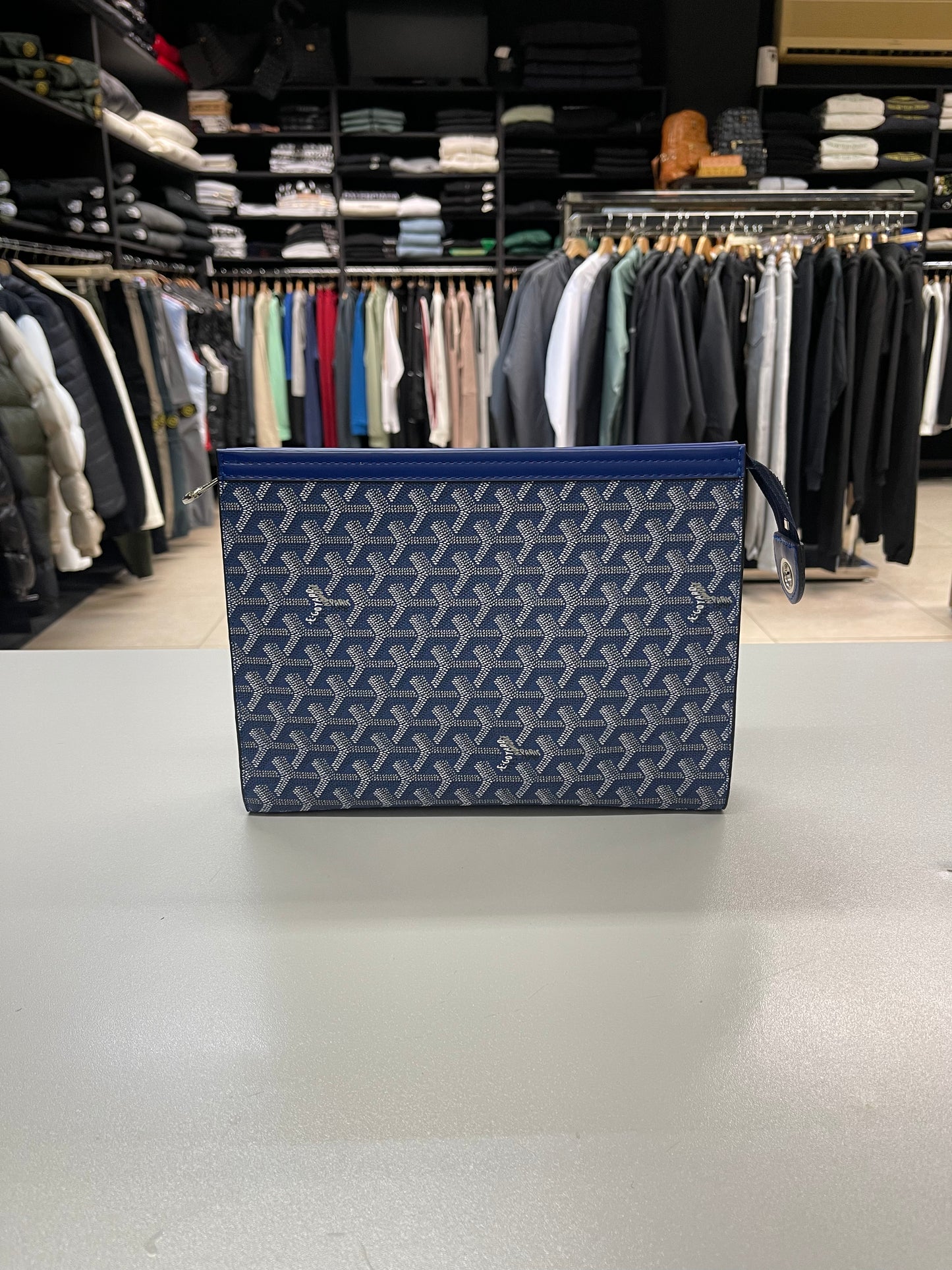 Goyard Pouch Blue - Handle Bag
