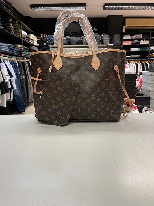 Louis Vuitton Monogram Neverfull Brown Beige - Shoulder Bag