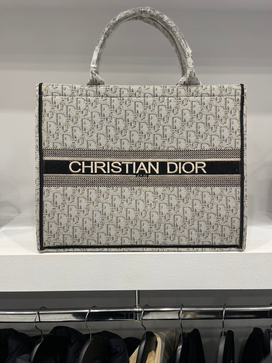 Christian Dior Book Tote - Canvas Beige