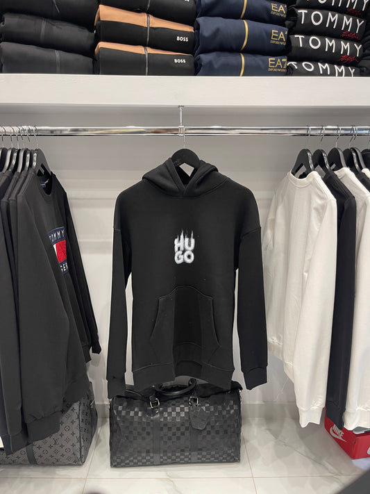 Sweatshirt Hoodie Hugo - Black