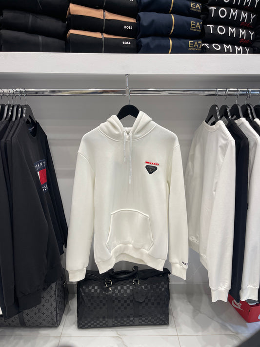 Sweatshirt Hoodie Prada - White