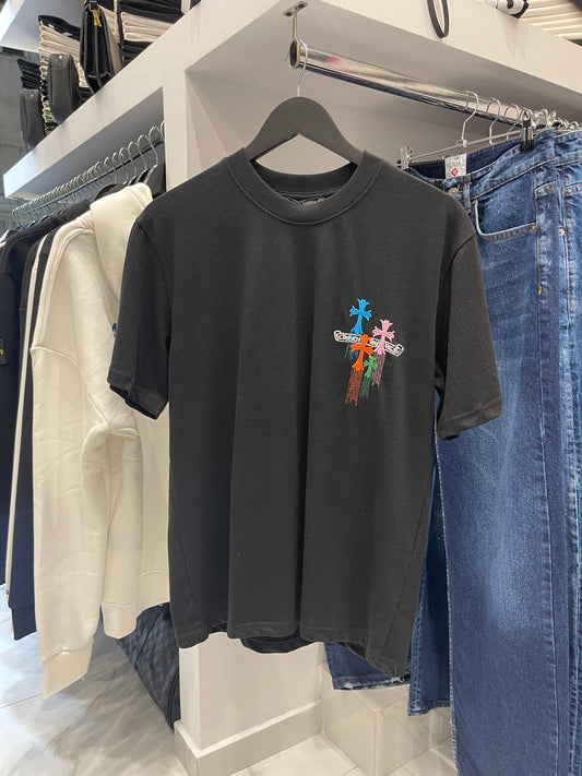 Chrome Hearts Multi Color Cross Cemetery Black - T-Shirt
