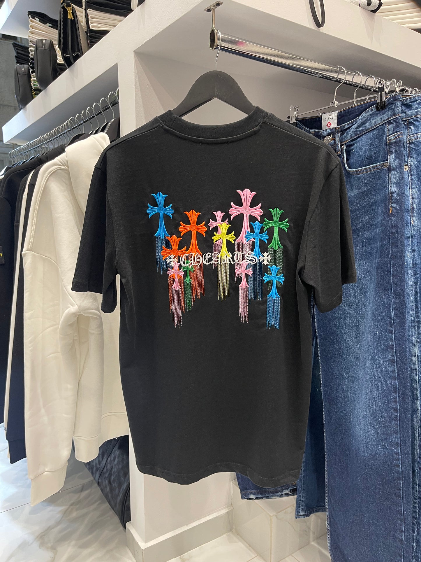 Chrome Hearts Multi Color Cross Cemetery Black - T-Shirt