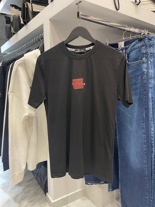Balenciaga Caution Tape Black - T-Shirt