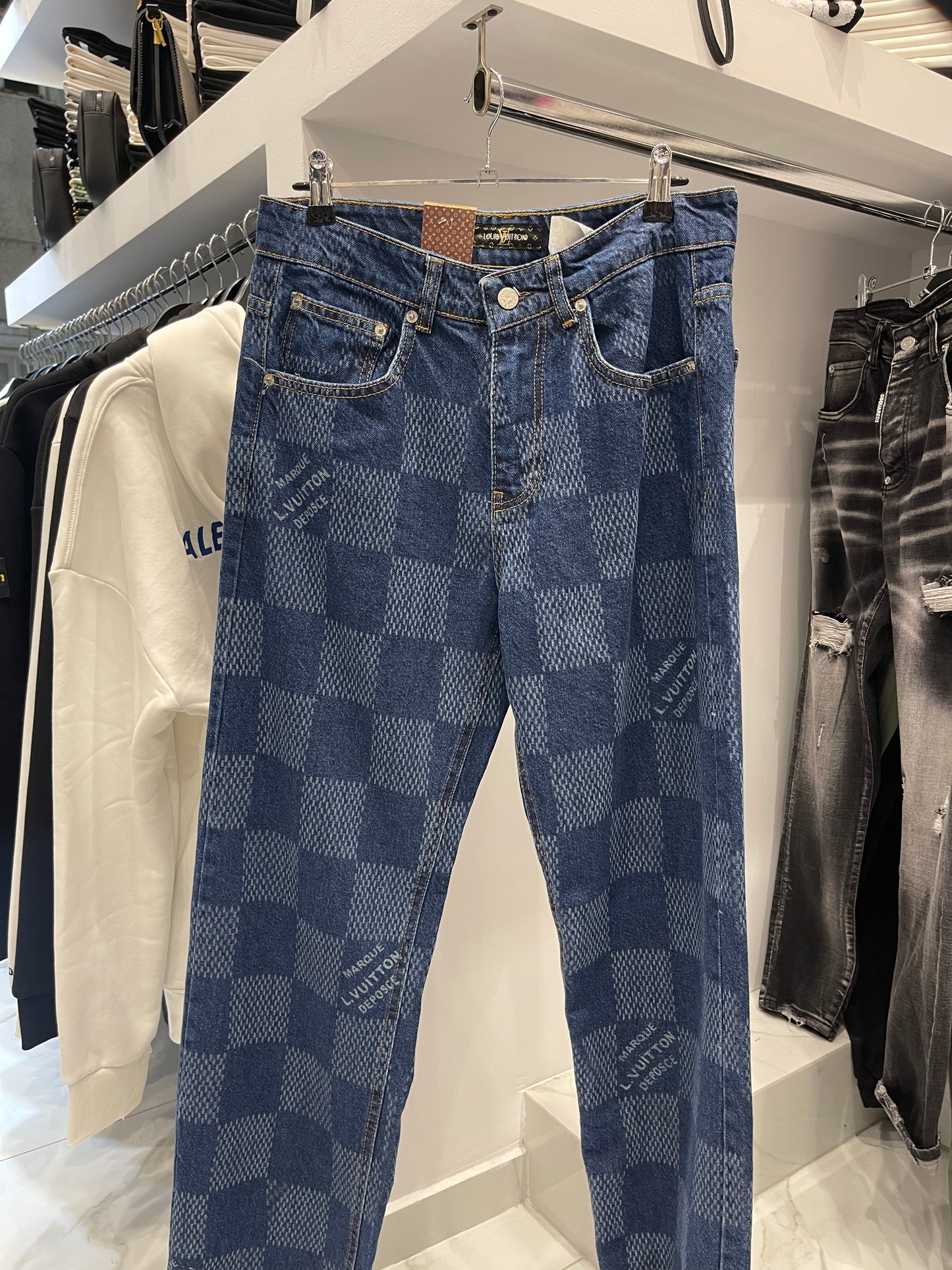 Louis Vuitton Blue Jean Damier Baggy