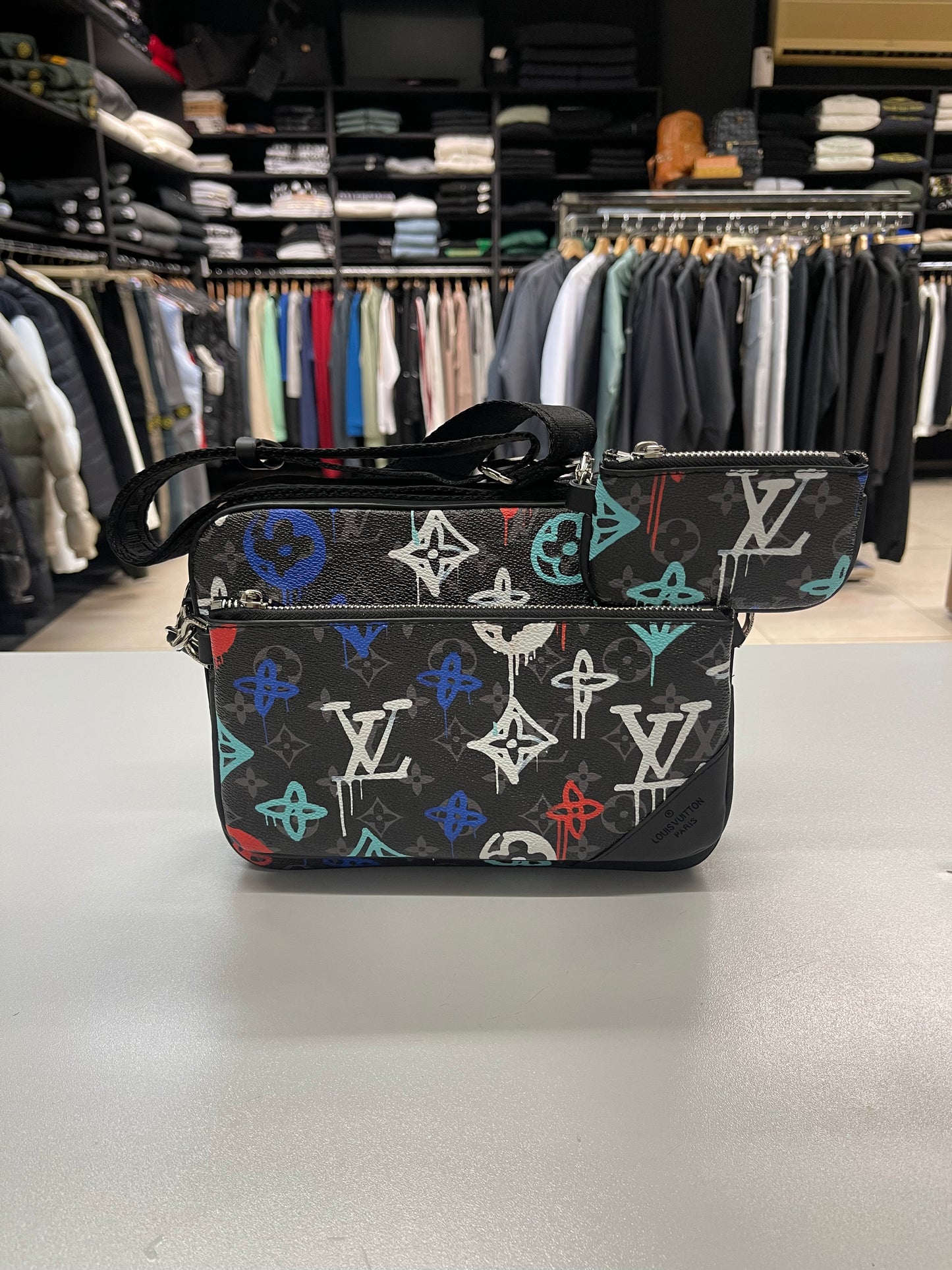 LV Graffiti Multicolor Spray Multi Monogram - Trio Messenger Bag